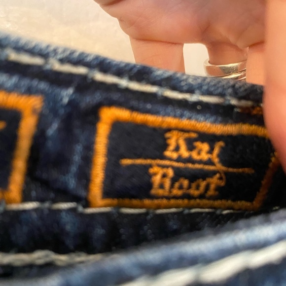 Rock Revival Womens Western Kai Bootcut Jeans Size 27 Distressed Embroidered - Picture 9 of 10